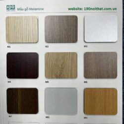 Bảng mã màu gỗ melamine nội thất 190