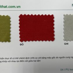 Bảng mã màu vải nhung Nội Thất 190
